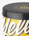 Coffee Tin Can with Glossy Finish Mockup