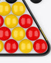 Billiards Snooker Pool Balls and Triangle Mockup