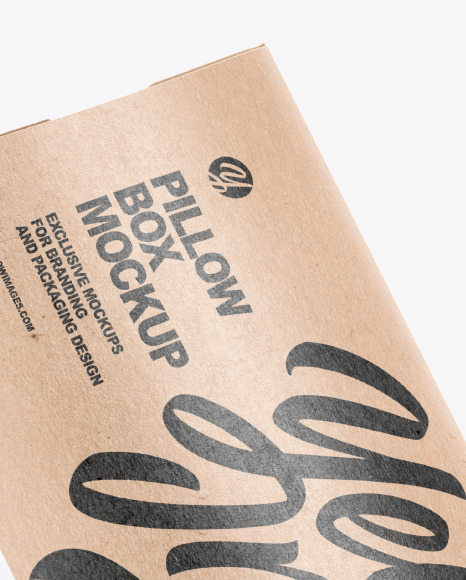 Kraft Pillow Box Mockup