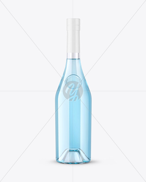 Clear Glass Gin Bottle Mockup