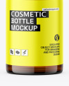 Amber Plastic Cosmetic Bottle Mockup Amber Plastic Cosmetic Bottle Mockup