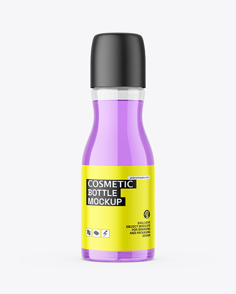 Clear Plastic Cosmetic Bottle Mockup - Transparent packaging
