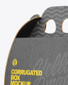 Corrugated Curved Box w/ Handle Mockup