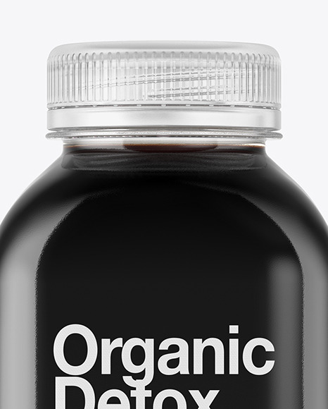 Square Black Water Bottle Mockup