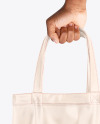 Cotton Bag in a Hand Mockup