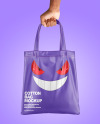 Cotton Bag in a Hand Mockup