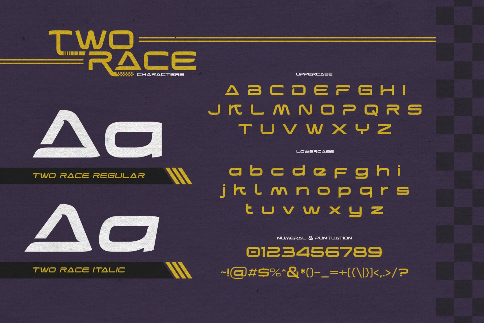 Two Race Typeface Two Race Typeface