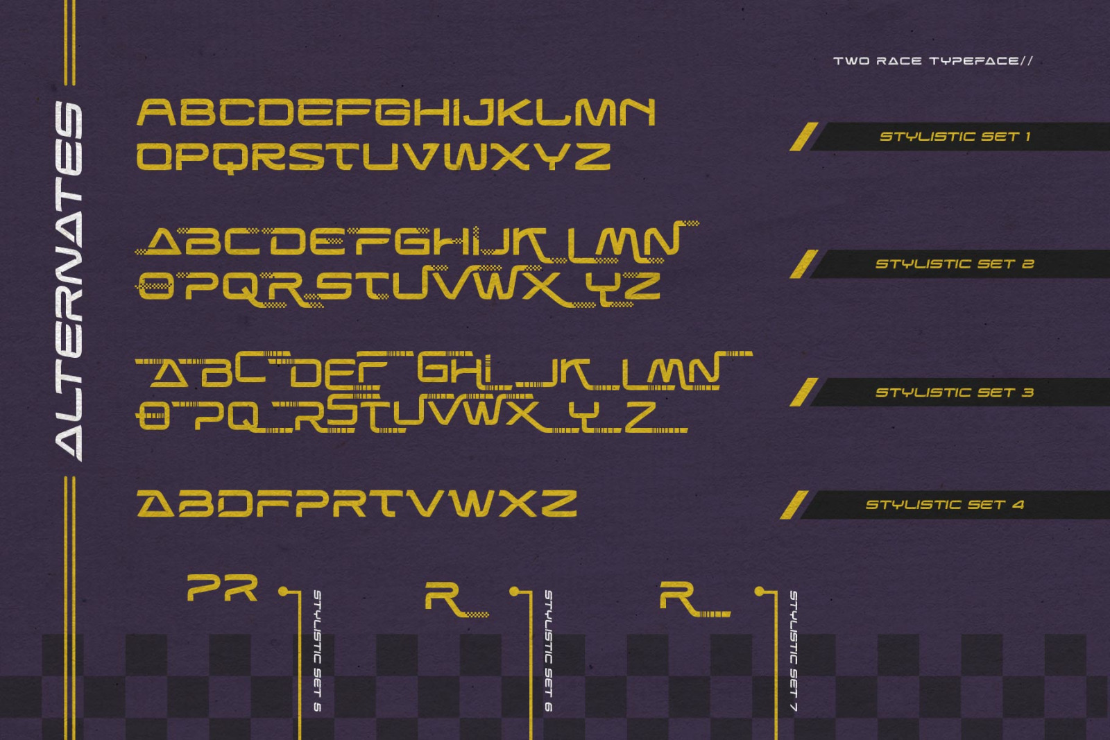 Two Race Typeface Two Race Typeface