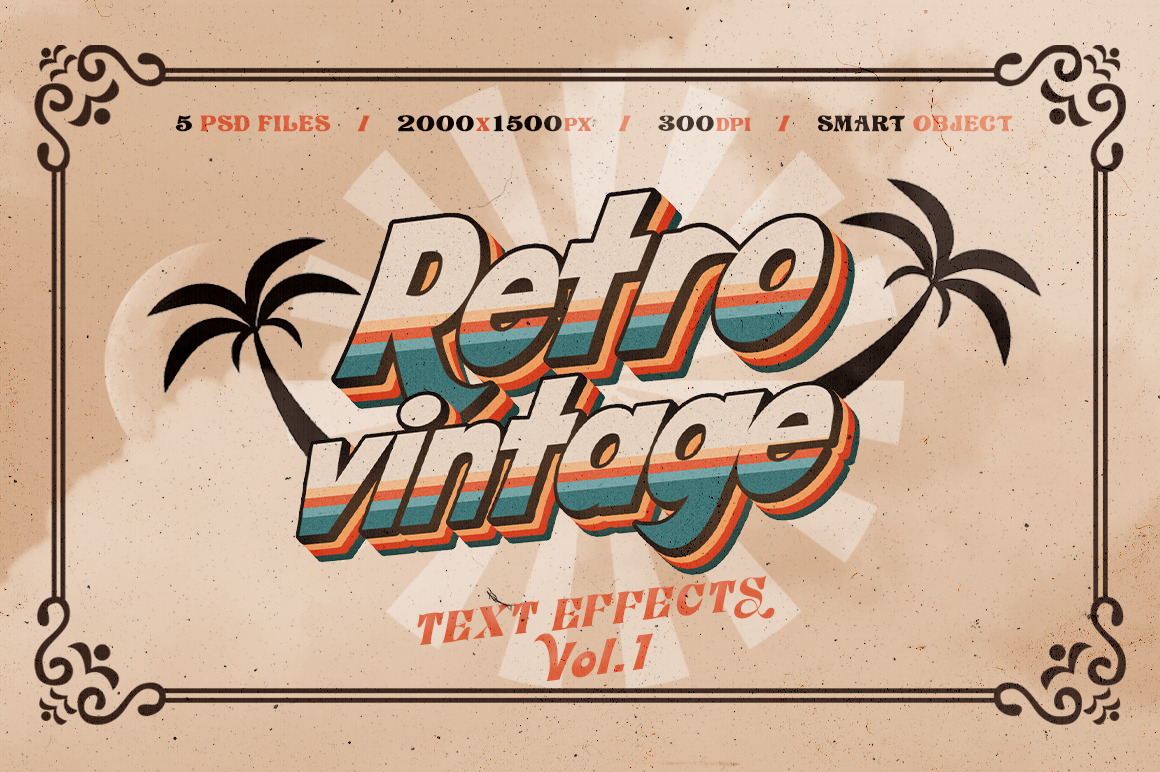 Retro Vintage Text Effects Vol.1 Retro Vintage Text Effects Vol.1