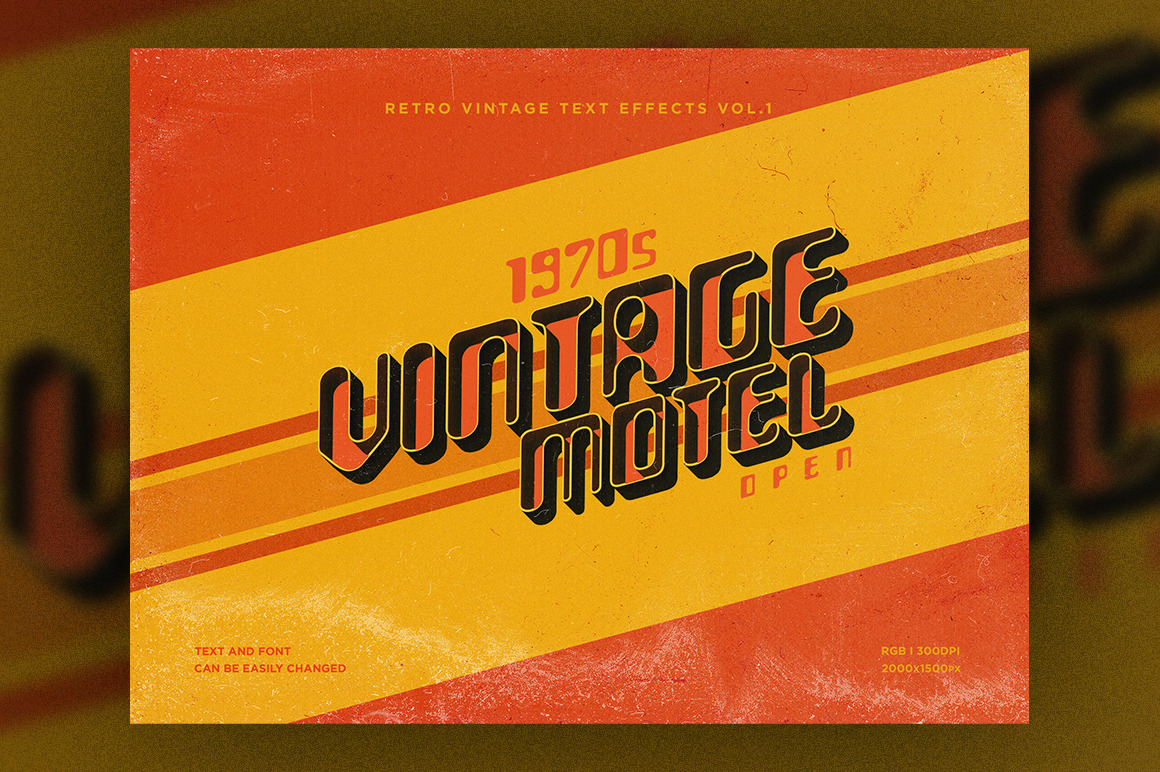 Retro Vintage Text Effects Vol.1