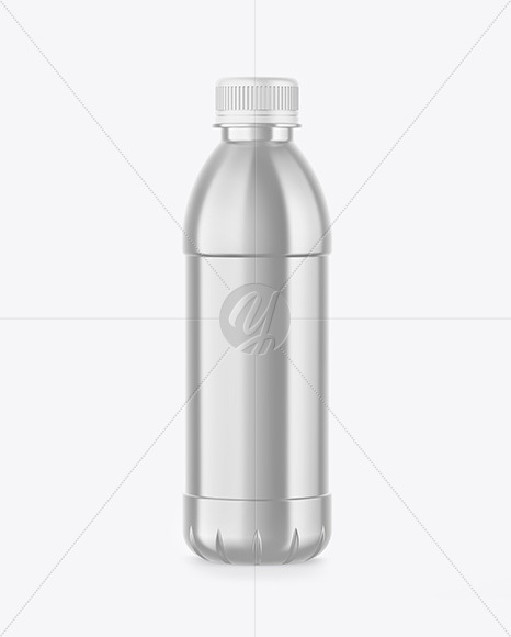 Glossy Metallized Bottle Mockup