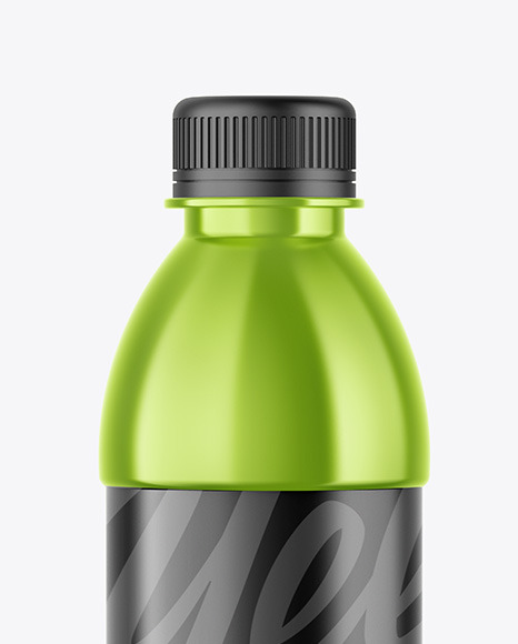 Glossy Metallized Bottle Mockup