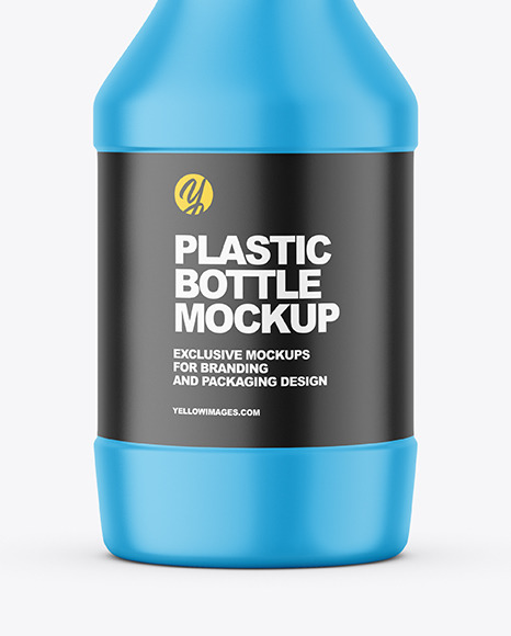 Matte Plastic Bottle Mockup