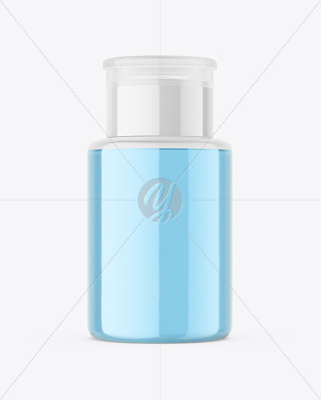 Clear Plastic Nail Polish Remover Bottle Mockup