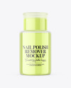 Clear Plastic Nail Polish Remover Bottle Mockup