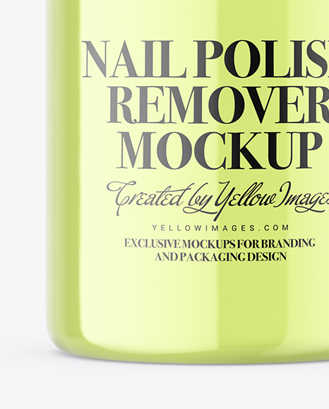 Clear Plastic Nail Polish Remover Bottle Mockup