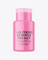 Glossy Plastic Nail Polish Remover Bottle Mockup