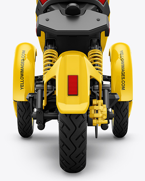 Tricycle Scooter Mockup - Back View