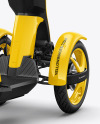 Tricycle Scooter Mockup - Back Half Side View