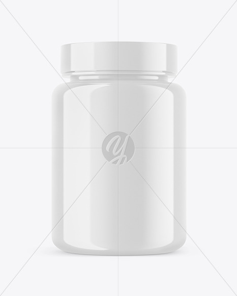 Glossy Protein Jar Mockup