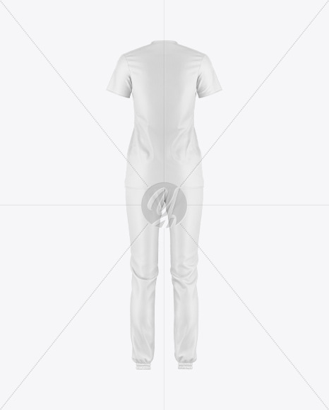 Women's Medical Uniform Mockup - Back View