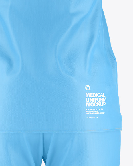 Women's Medical Uniform Mockup - Back View