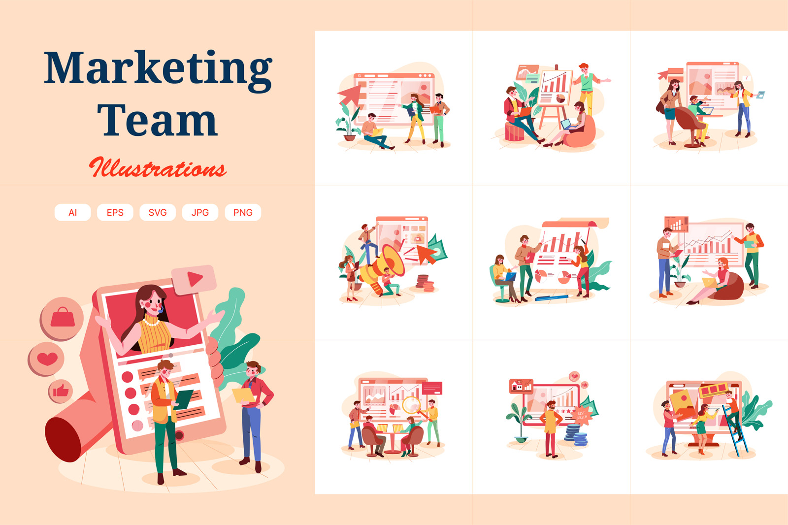 M308_ Marketing Team Illustrations M308_ Marketing Team Illustrations