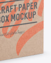 Kraft Carton Box with Hang Tab Mockup - Half Side View (high-angle shot)