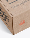 Kraft Carton Box Mockup - Half Side View (high-angle shot)