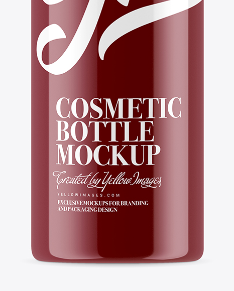 Glossy Cosmetic Bottle Mockup