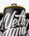 Three 250ml Matte Aluminium Cans Mockup - Hero Shot