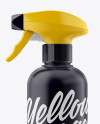 Matte Plastic Bottle with Trigger Sprayer Mockup