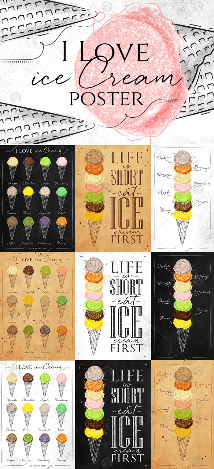 Ice Cream Poster Ice Cream Poster