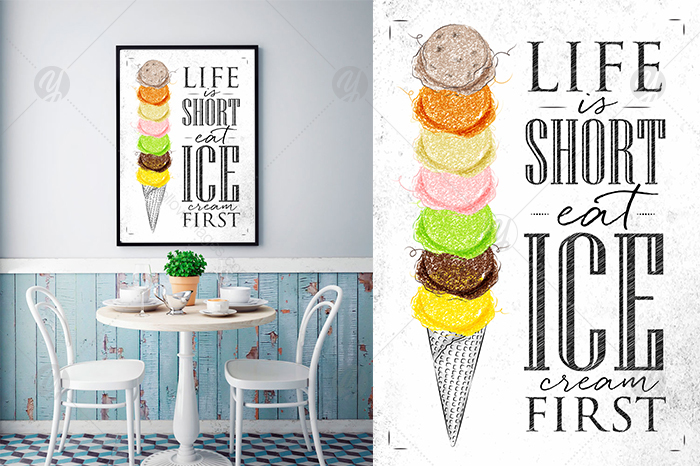 Ice Cream Poster Ice Cream Poster