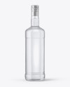 Clear Glass Vodka Bottle Mockup