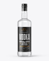 Clear Glass Vodka Bottle Mockup