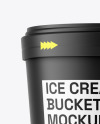 Matte Ice Cream Bucket Mockup