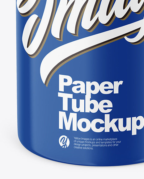 Glossy Paper Tube Mockup