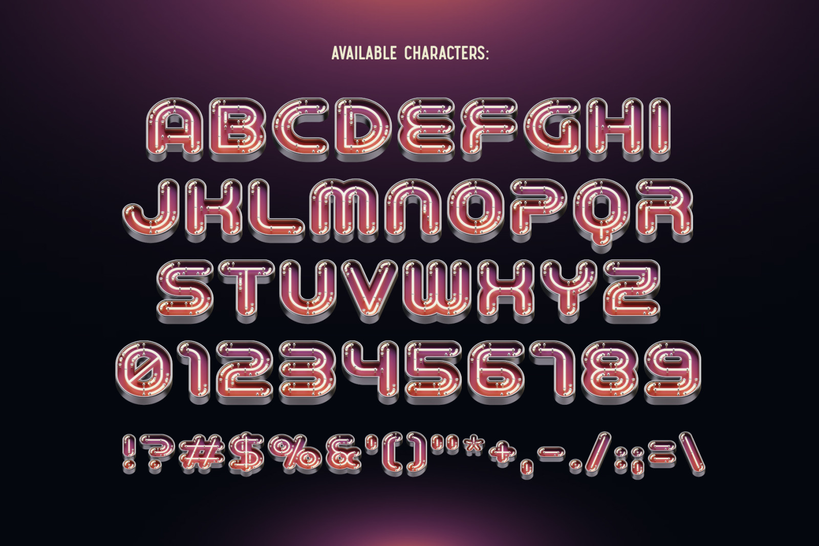 Lights Up Color Font Lights Up Color Font