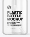 Clear Cosmetic Bottle with Pump Mockup Clear Cosmetic Bottle with Pump Mockup