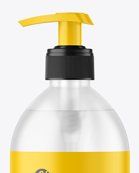 Frosted Cosmetic Bottle with Pump Mockup Frosted Cosmetic Bottle with Pump Mockup