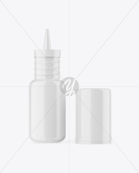 Glossy Plastic Oil Bottle Mockup