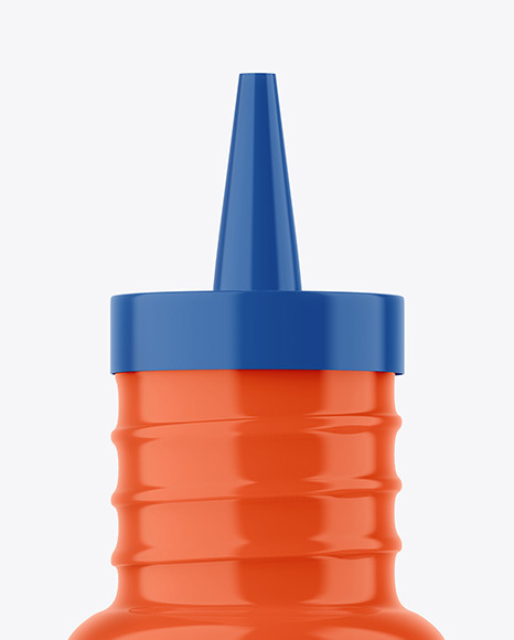 Glossy Plastic Oil Bottle Mockup