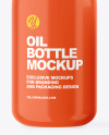 Glossy Plastic Oil Bottle Mockup