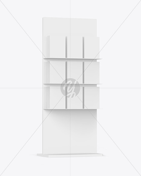 Display Stand With Boxes Mockup