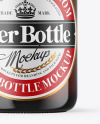 Amber Glass Beer Bottle Mockup