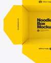 Opened Glossy Paper Noodles Box Mockup