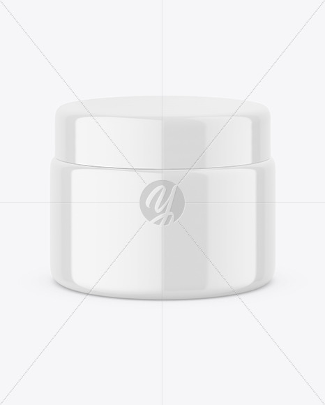 Glossy Cosmetic Jar Mockup Glossy Cosmetic Jar Mockup