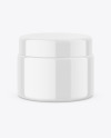 Glossy Cosmetic Jar Mockup