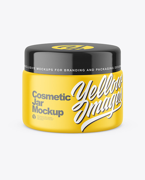 Matte Cosmetic Jar Mockup - Body cream jar